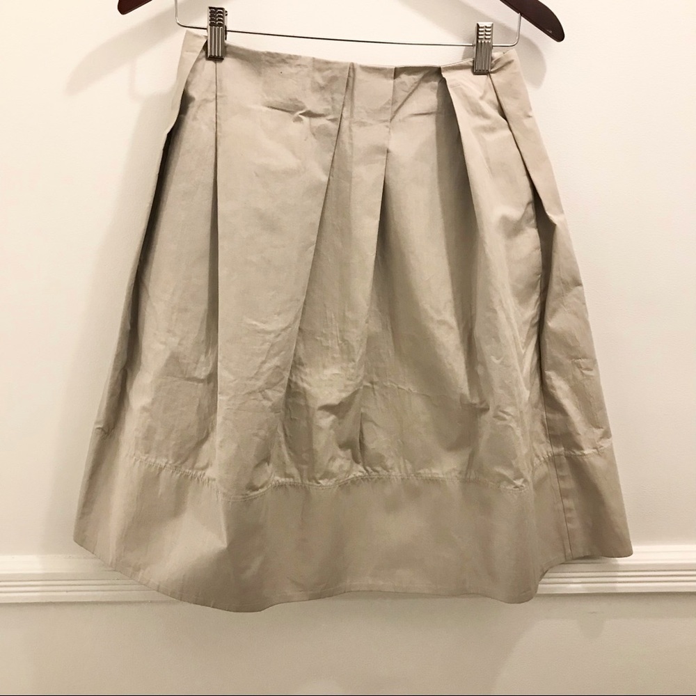 Marni Khaki Full Pleated Skirt 40 4 tan pleats
